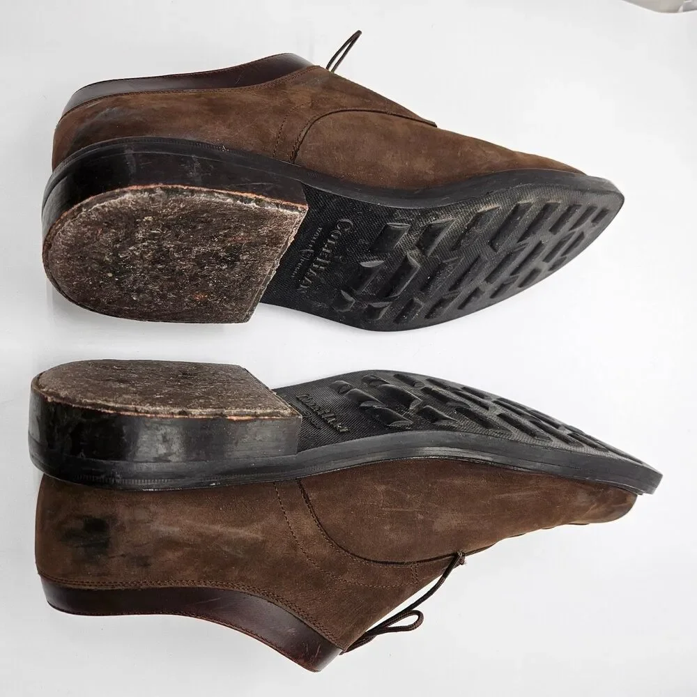 Cole Haan CITY Shoes Men's Size 12M Brown Suede Derby Lace Up Waterproof C00980